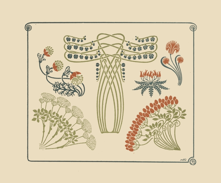 Abstract design based on tiny flowers. by Maurice Pillard Verneuil