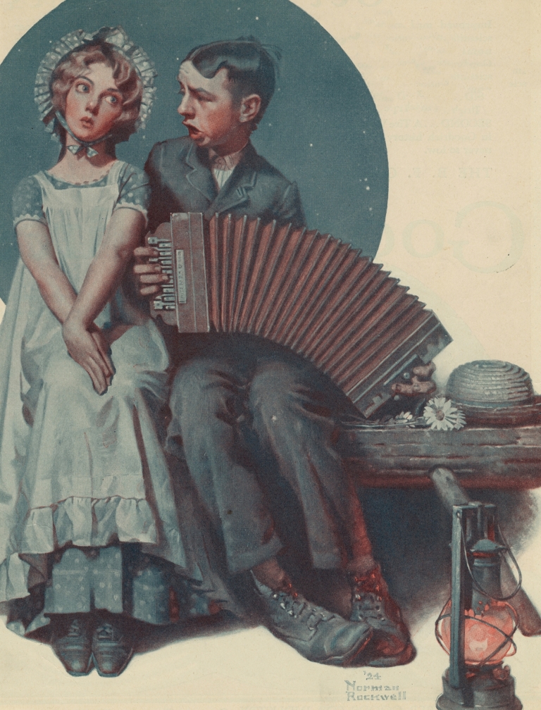 Accordion serenade by Norman Rockwell