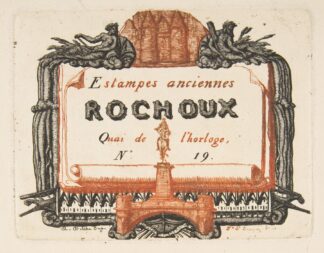 Address-card of the printseller, Rochoux by Charles Meryon