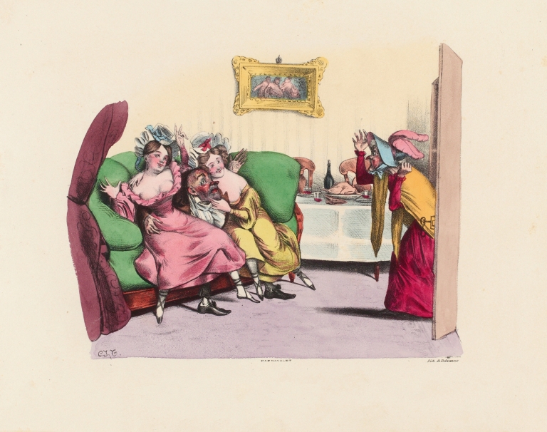 Ah Scélérat..C’est donc ici que tu passes ta vie by Charles-Joseph Traviès de Villers