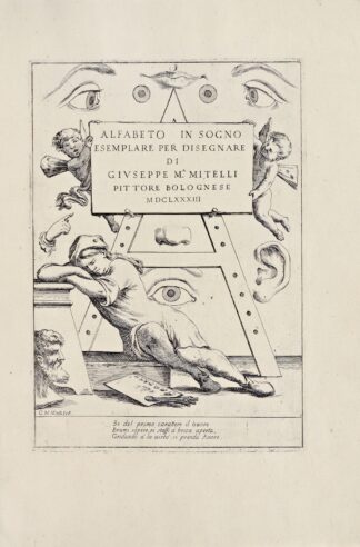 Alfabeto in sogno Pl.01 by Giuseppe Maria Mitelli