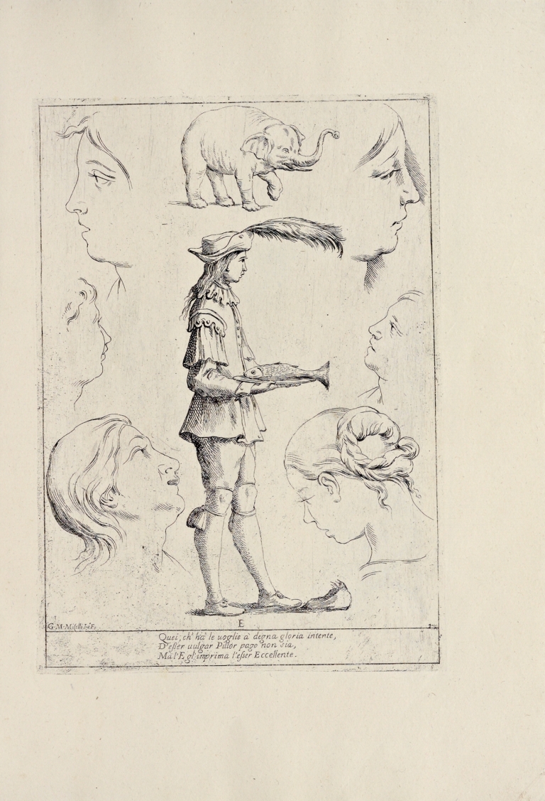 Alfabeto in sogno Pl.06 by Giuseppe Maria Mitelli