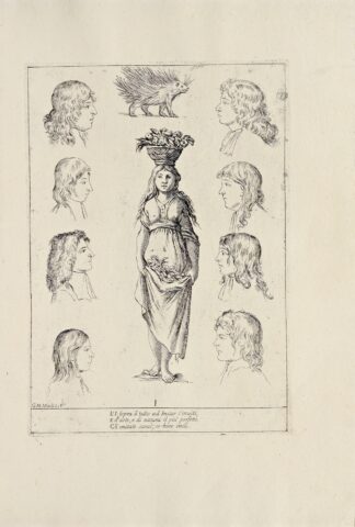 Alfabeto in sogno Pl.10 by Giuseppe Maria Mitelli
