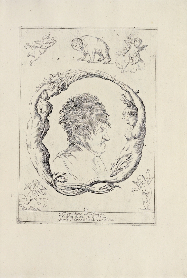 Alfabeto in sogno Pl.15 by Giuseppe Maria Mitelli
