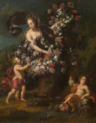 Allegorical Figure with Flowers by Gaspar Peeter Verbruggen the Younger