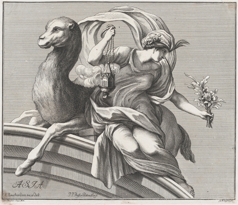 Allegory of Asia, from the Four Continents by Johann Justin Preissler
