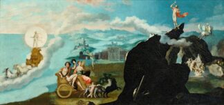 Allegory of summer with gods on the mount olympe by Fontainebleau School