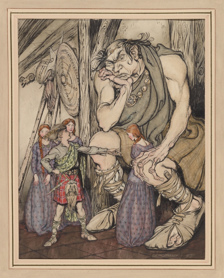 Allies’ fairy book. The Scottish story of ‘The Battle of the Birds’ by Arthur Rackham
