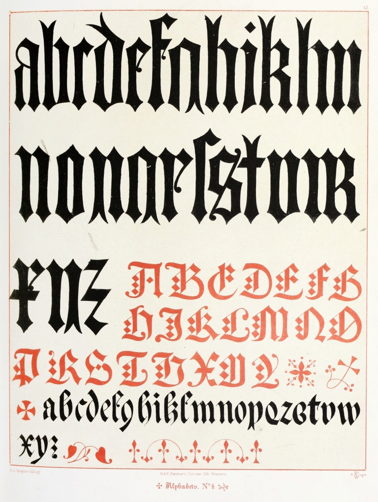 Alphabets 4 by Augustus Pugin