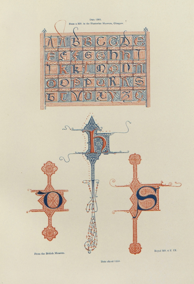 Alphabets: numerals, and devices of the middle ages Pl.08 by Henry Shaw
