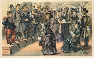 American millions and foreign nobility – the market where our girls buy – and get sold by Bernhard Gillam