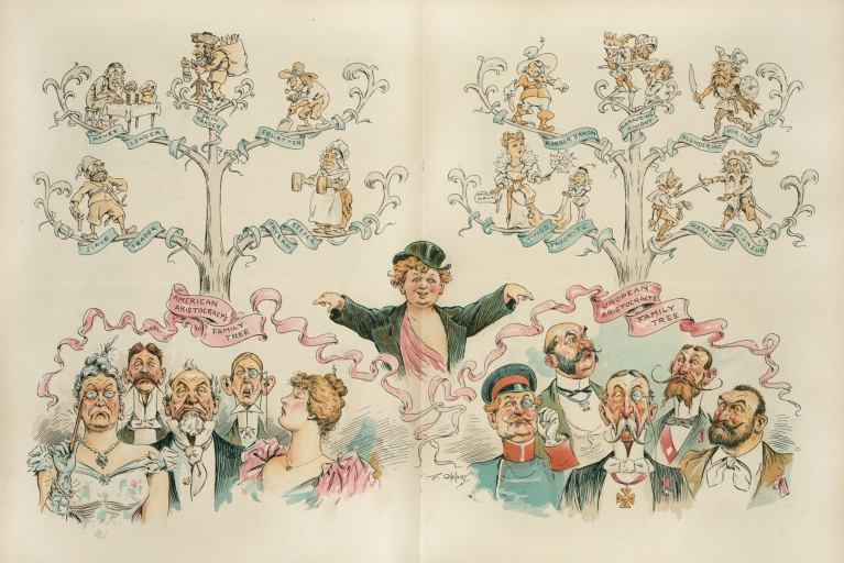 America’s proud ‘four hundred’ and Europe’s haughty ‘nobility’ – and the ancestors they are always boasting of by Frederick Burr Opper