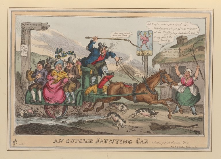 An outside jaunting car by William Heath