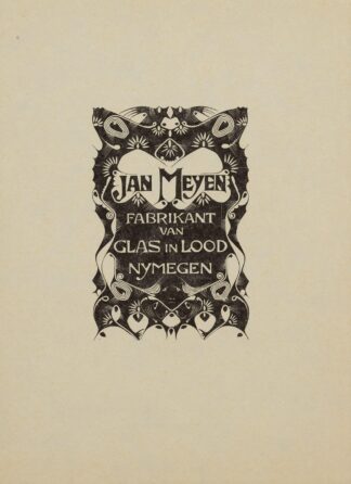 Annoncekaart voor Jan Meyen, fabrikant van glas in lood, Nijmegen by Karel de Bazel