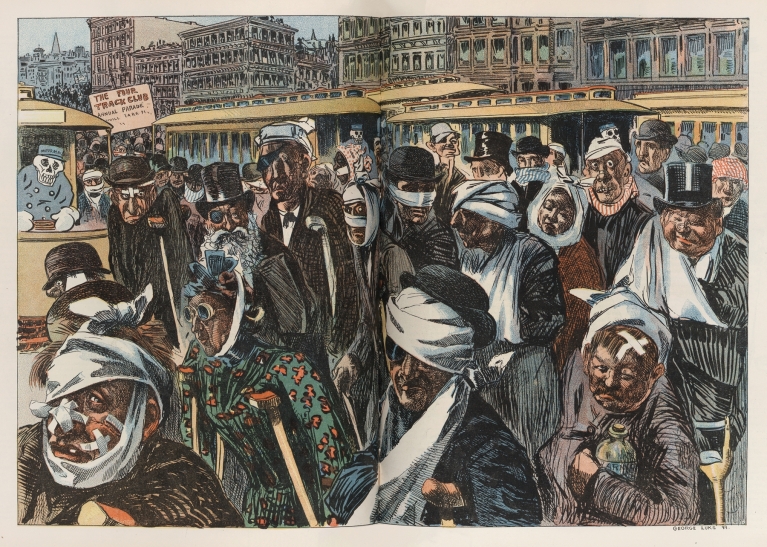 Annual parade of the cable-trolley cripple club by George Luks