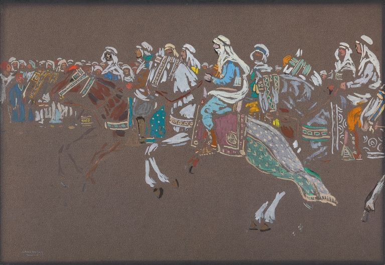 Arab cavalry by Wassily Kandinsky