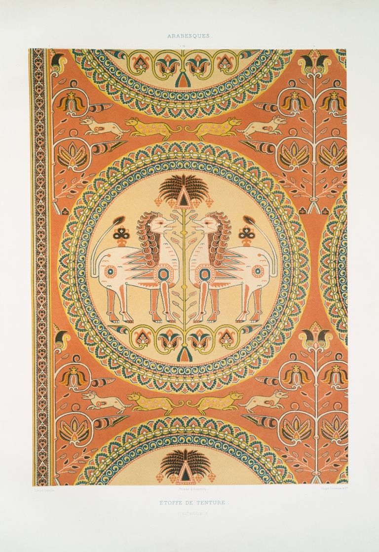 Arabesques; étoffe de tenture by Émile Prisse d'Avennes