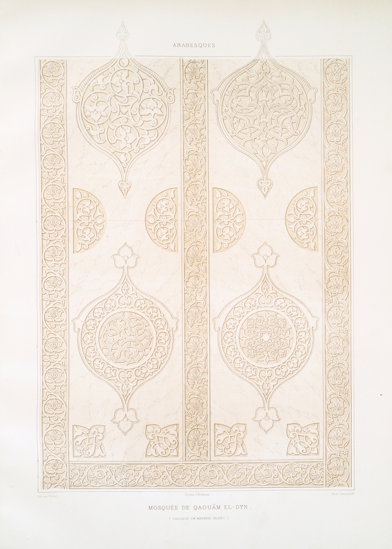 Arabesques; mosquée de Qaouâm el-Dyn by Émile Prisse d'Avennes
