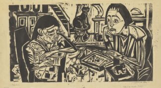 Arbeit am runden Tisch by Ernst Ludwig Kirchner