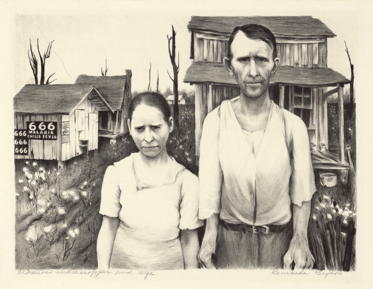 Arkansas sharecropper and wife by Bernarda Bryson