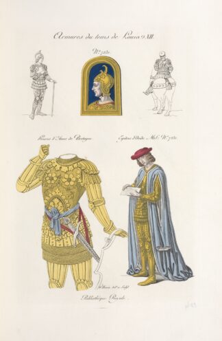 Armures du tems de Louis XII. No. 7231. Heures d’Anne de Bretagne. Épitres d’Ovide MS. no. 7231. by Nicolas Xavier Willemin