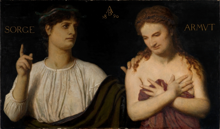 Armut und Sorge by Arnold Böcklin