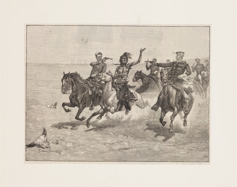 Arrest of a Blackfeet murderer by Frederic Remington