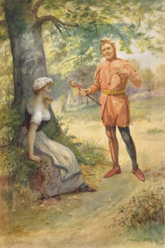 As you like it, Touchstone and Audrey by George Goodwin Kilburne