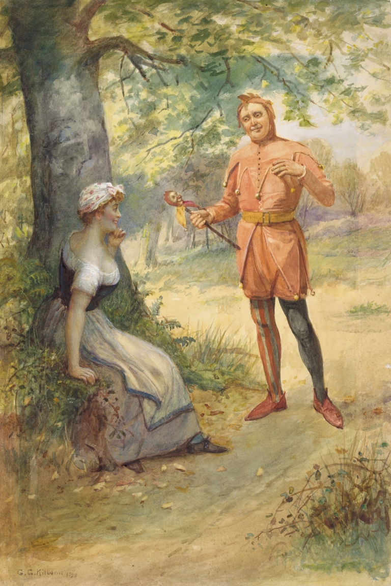 As you like it, Touchstone and Audrey by George Goodwin Kilburne