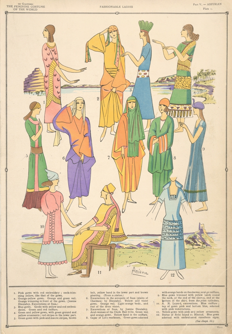 Assyrian – Fashionable ladies by Paul Louis de Giafferri