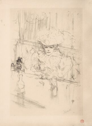 At the Brasserie Hanneton by Henri de Toulouse-Lautrec