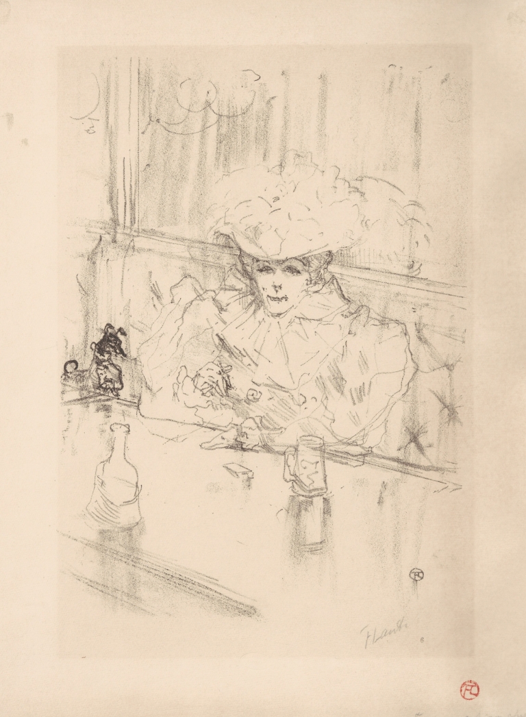 At the Brasserie Hanneton by Henri de Toulouse-Lautrec