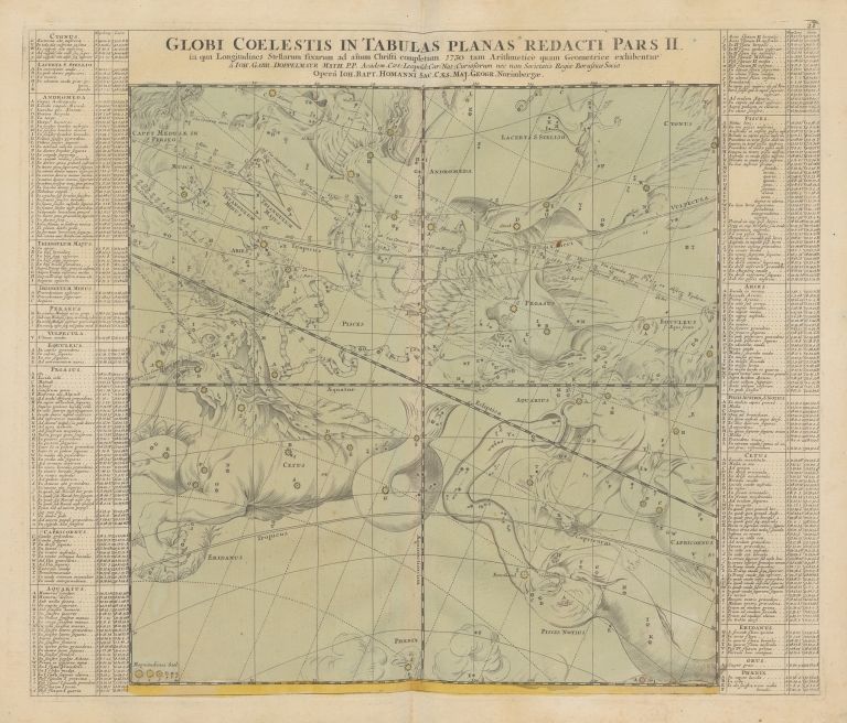Atlas Coelestis Pl.21 by Johann Gabriel Doppelmayr
