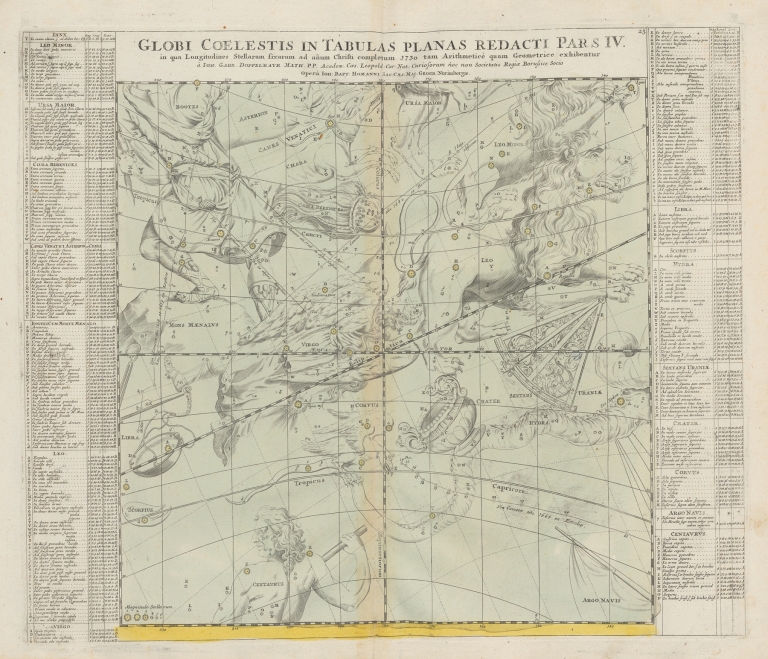 Atlas Coelestis Pl.23 by Johann Gabriel Doppelmayr