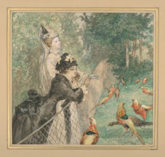 Au jardin d’acclimatation by Félix Bracquemond