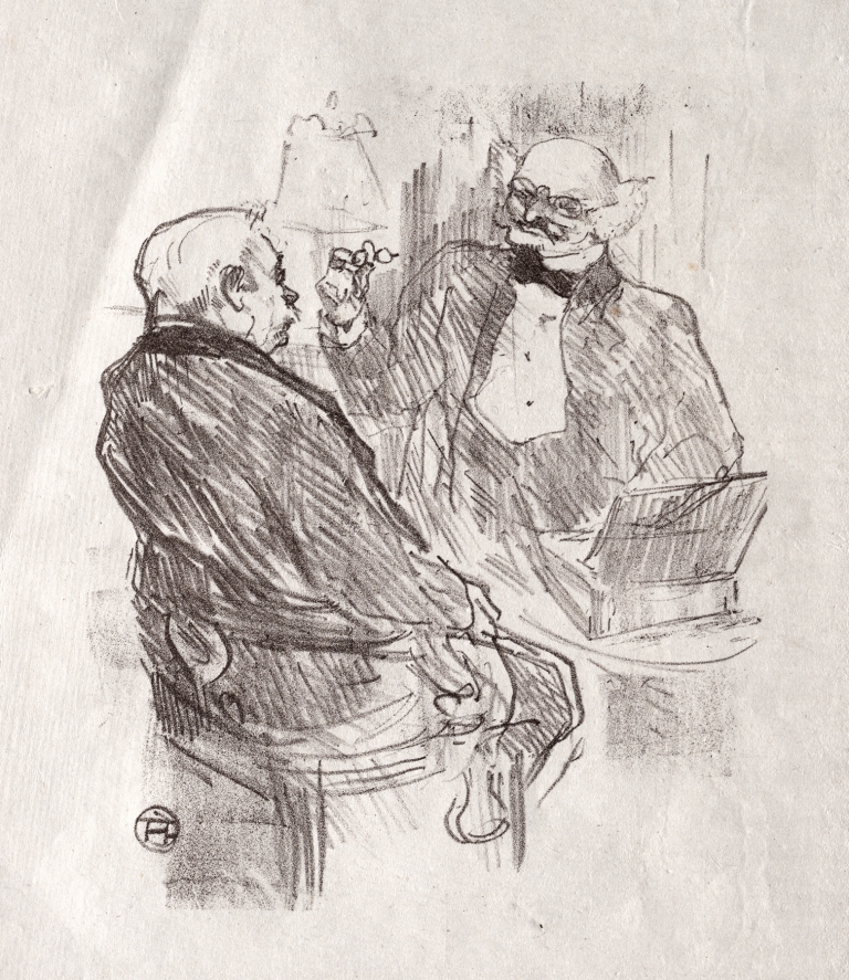Au pied du Sinaï; Georges Clemenceau et L’Oculiste Mayer by Henri de Toulouse-Lautrec