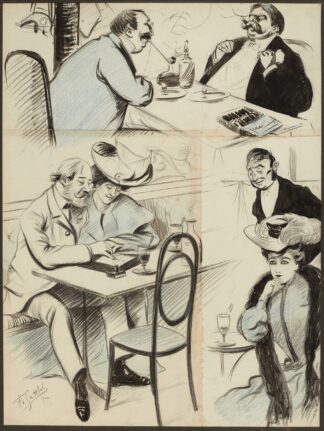 Au restaurant by Fernand Louis Gottlob