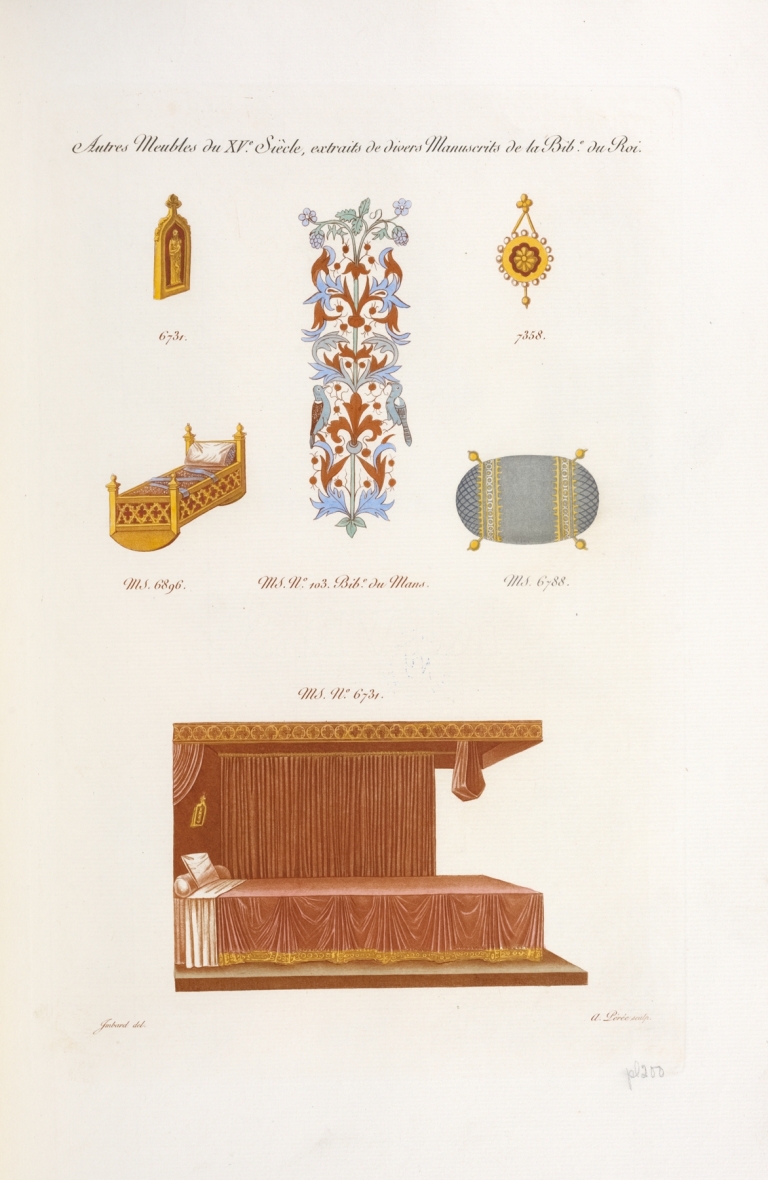 Autres meubles du XVe. siècle, extraits de divers manuscrits de la bib. du roi. by Nicolas Xavier Willemin