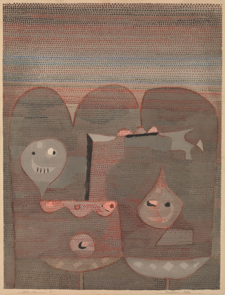 Barbarian Sacrifice by Paul Klee