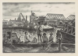 Bathers, Harlem River by Saul Kovner