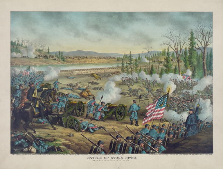 Battle of Stone River, Near Murfreesborough, Tenn.–Dec. 31, 62 by Kurz & Allison