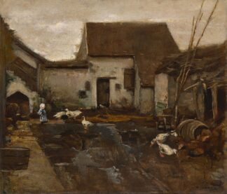 Bauernhof in Barbizon by Max Liebermann