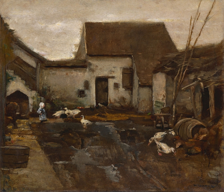 Bauernhof in Barbizon by Max Liebermann