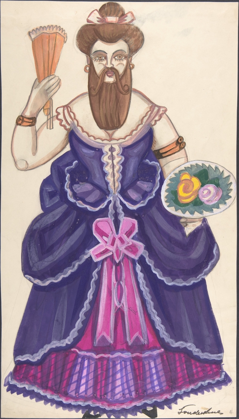 Bearded lady by Sergey Yurievich Sudeikin