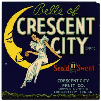 Belle of Crescent City Brand Fruit Label by Anonymous