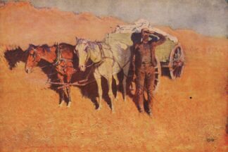 Benighted for a dry camp by Frederic Remington