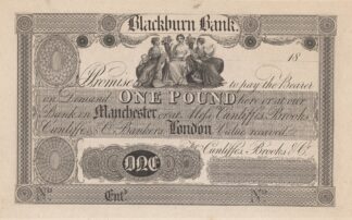 Blackburn Bank one pound note by Perkins & Heath