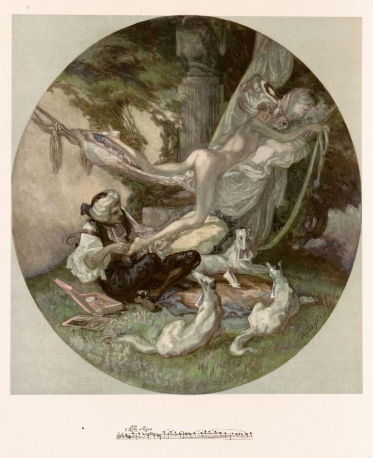 Blatt aus ‘Aus meinen Schlössern’ 3 by Franz von Bayros