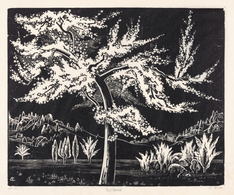 Bloeiende appelboom by Bernard Essers
