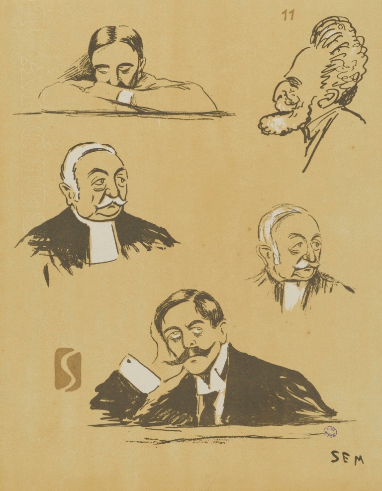 Bolo-Pacha, M. d’Ephraïm, Maître Albert Salles by Georges Goursat (Sem)